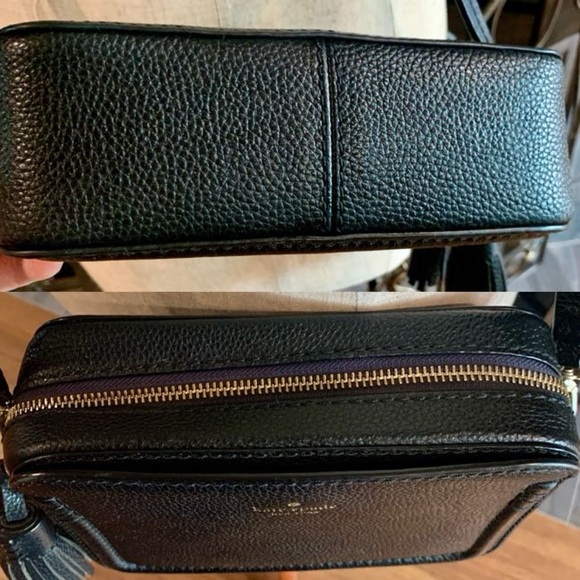 Kate Spade Orchard Street Arla Leather City Scape Crossbody Bag Purse Black EUC - Picture 8 of 16